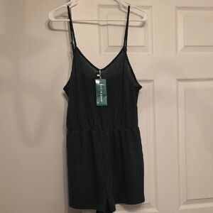 Green Sleeveless Romper